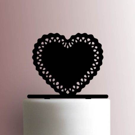 Lace Heart 225-A826 Cake Topper