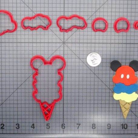 Mickey Mouse Ice Cream Cone 266-G213 Cookie Cutter Set