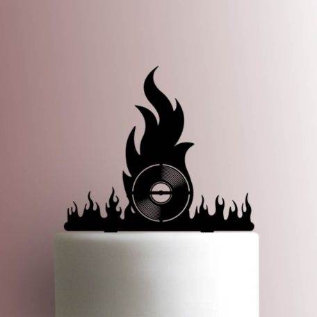 Record in Flames 225-A764 Cake Topper