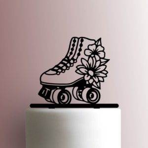 Roller Skate with Flowers 225-A761 Cake Topper