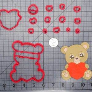 Teddy Bear with Heart 266-G451 Cookie Cutter Set