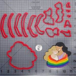 Couple with Rainbow Flag 266-G301 Cookie Cutter Set