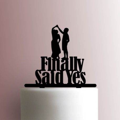 Finally Said Yes Engaged Couple 225-B175 Cake Topper