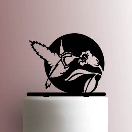 Hummingbird with Flower 225-A856 Cake Topper