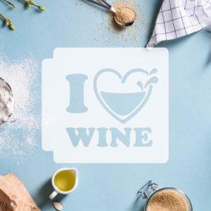 I Love Wine 783-F340 Stencil