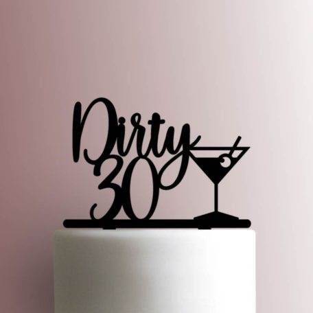 Martini Dirty Thirty 225-A876 Cake Topper