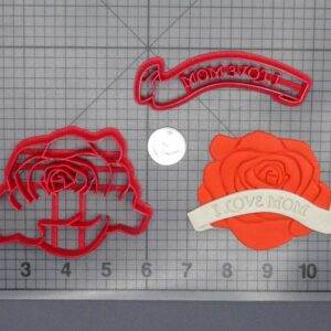 Mothers Day - I Love Mom Rose 266-G904 Cookie Cutter Set