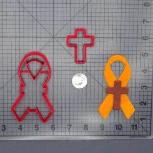 Ribbon with Cross 266-G658 Cookie Cutter Set