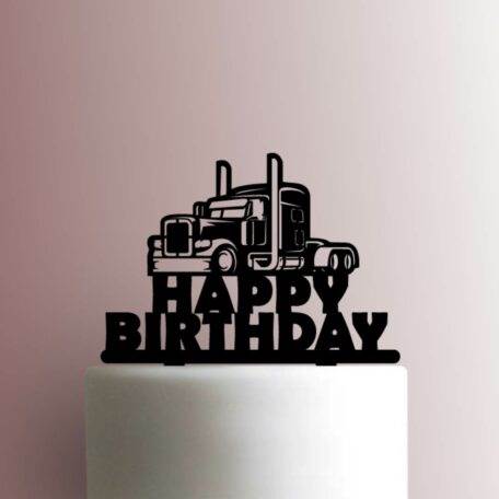 Semi Truck Happy Birthday 225-A967 Cake Topper