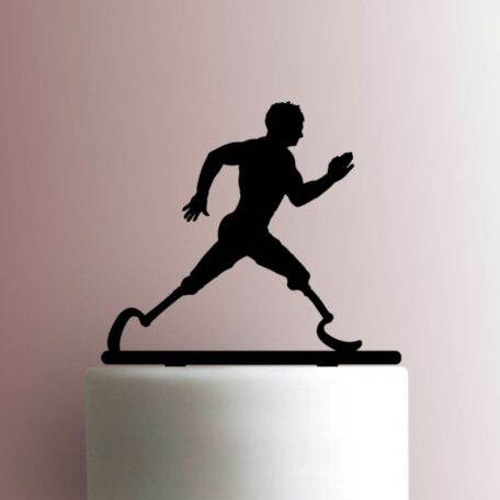 Double Amputee Runner 225-B049 Cake Topper