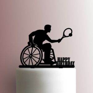 Wheelchair Tennis Happy Birthday 225-B047 Cake Topper