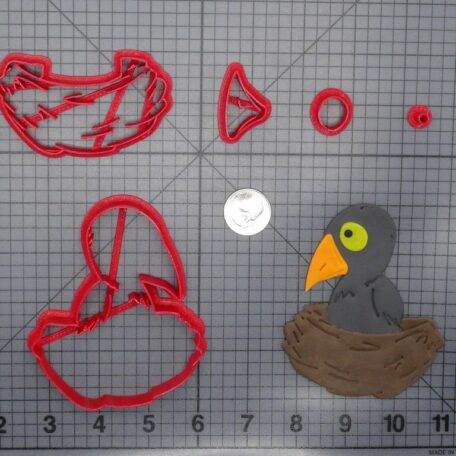 Crow Bird in Nest 266-E215 Cookie Cutter Set