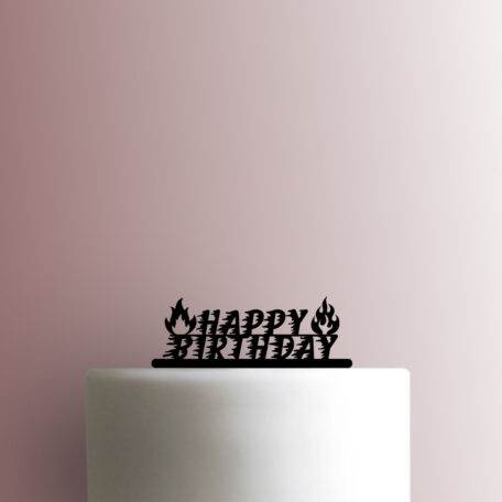Flame Happy Birthday 225-B247 Cake Topper