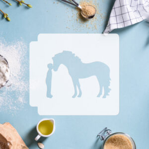 Boy with Horse 783-G775 Stencil Silhouette