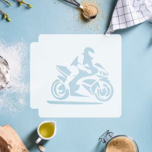 Motorcycle Racer 783-G868 Stencil