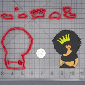 Afro Girl with Crown 266-G836 Cookie Cutter Set