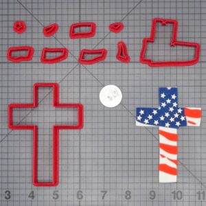 USA Flag Cross 266-H017 Cookie Cutter Set