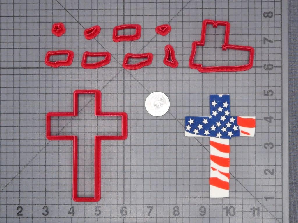 USA Flag Cross 266-H017 Set