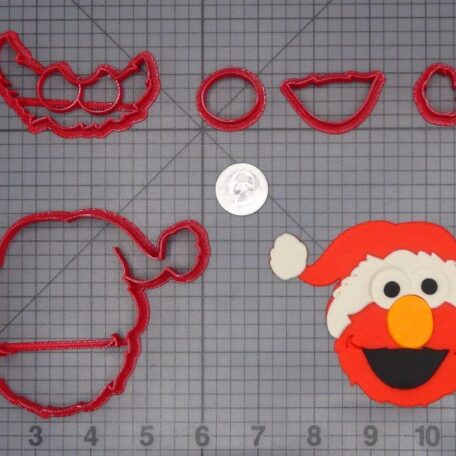 Christmas - Sesame Street - Elmo with Santa Hat 266-H727 Cookie Cutter Set