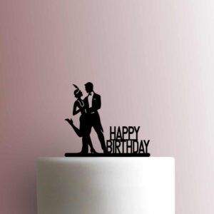 1920s Couple Happy Birthday 225-B364 Cake Topper