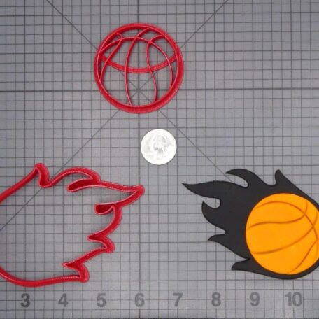 Basketball in Flames 266-H865 Cookie Cutter Set