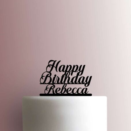Custom Happy Birthday Name 225-B341 Cake Topper