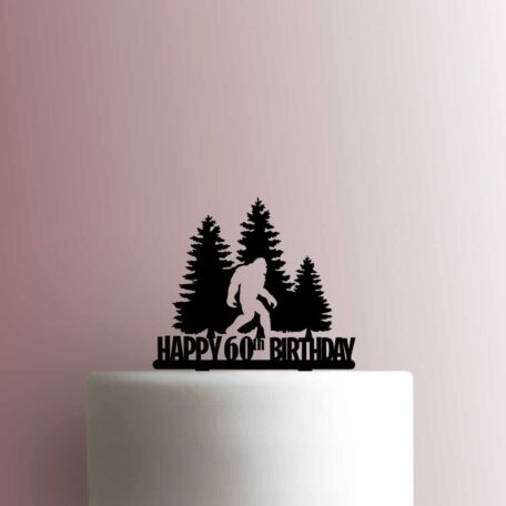 Custom Sasquatch Happy Birthday Age 225-B345 Cake Topper