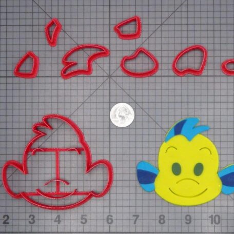 Disney Emoji - The Little Mermaid - Flounder Fish Body 266-H906 Cookie Cutter Set