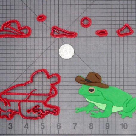 Frog with Cowboy Hat 266-H894 Cookie Cutter Set