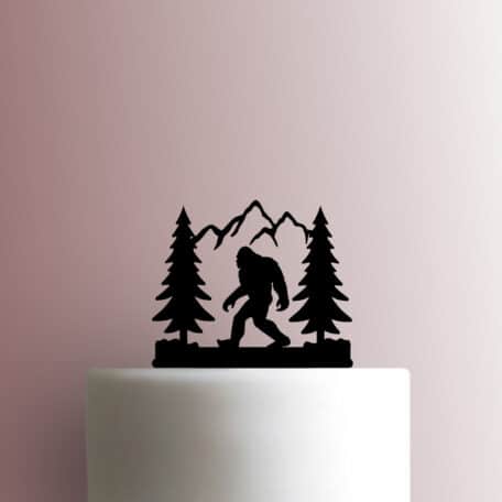 Sasquatch in Mountains 225-B358 Cake Topper