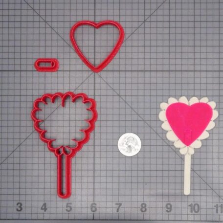 Heart Lollipop 266-H887 Cookie Cutter Set