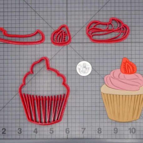 Strawberry Cupcake 266-I037 Cookie Cutter Set