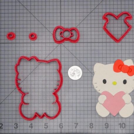 Valentines Day - Hello Kitty with Heart 266-I147 Cookie Cutter Set